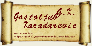 Gostoljub Karadarević vizit kartica